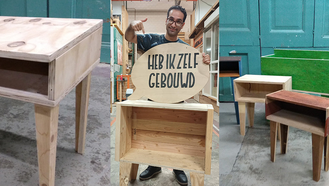 Voorbeelden van kastjes gemaakt tijdens meubelmaken niveau 1 kastje.